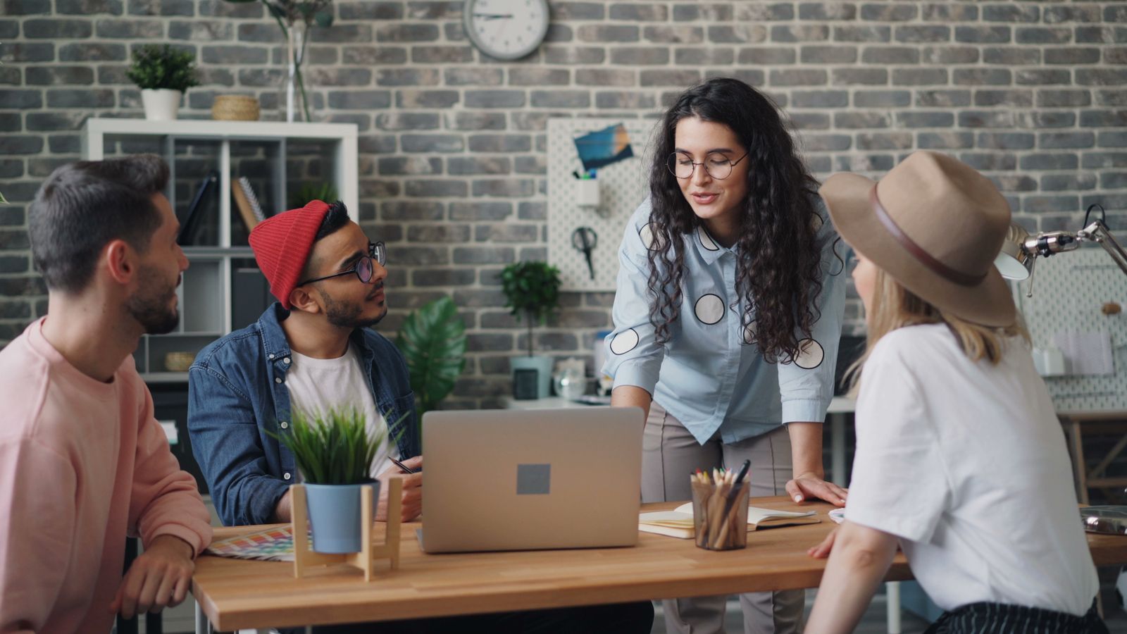 Professionals collaborating in a trusted workplace
